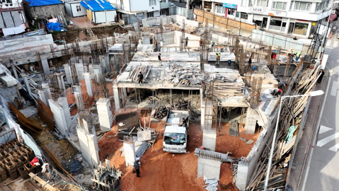 Yeni Kuruçeşme Merkez Camii hızla yükseliyor